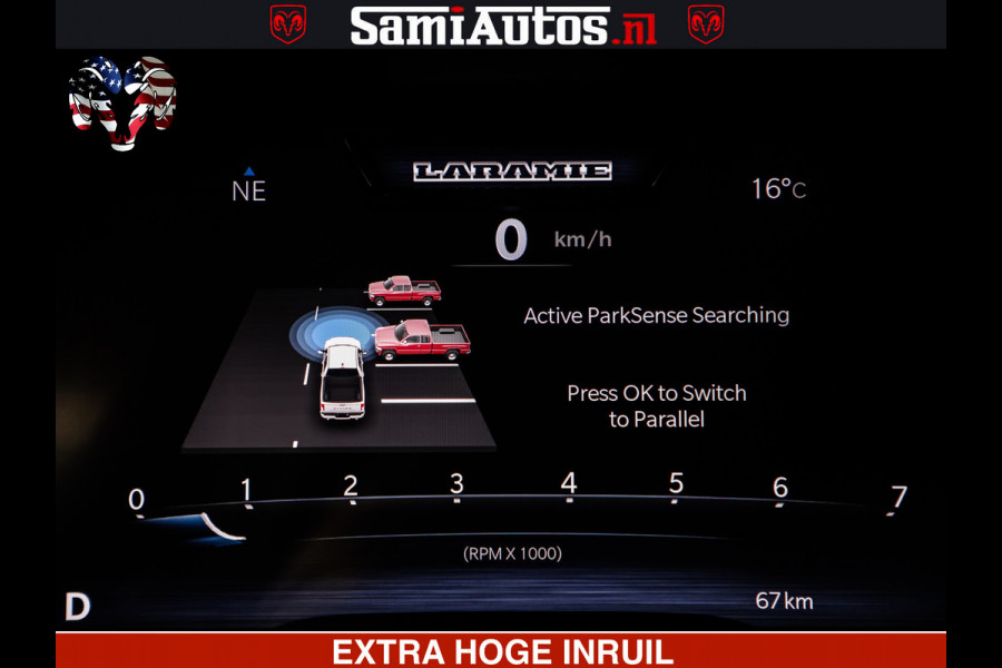 Dodge Ram 1500 GT EDITION HULK TRX PACK | 5.7 HEMI V8 402PK | VIRTUAL COCKPIT | HEAD-UP | ADAPTIVE CRUISE | 360 CAMERA | VOLLE UITVOERING  Comfortabele Dubbele Cabine met Royale 5 Zitplaatsen |