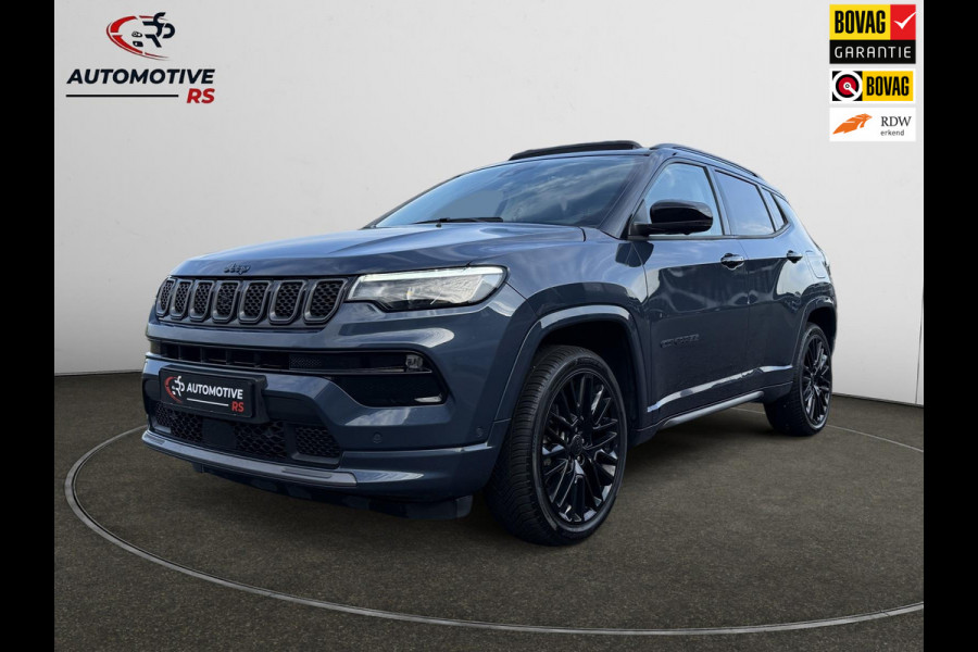 Jeep Compass 4xe 240pk Plug-in Hybrid S Pano 360° Camera stoel & stuurverw. Keyless ACC Navi Lane Assist Leder Climate LED