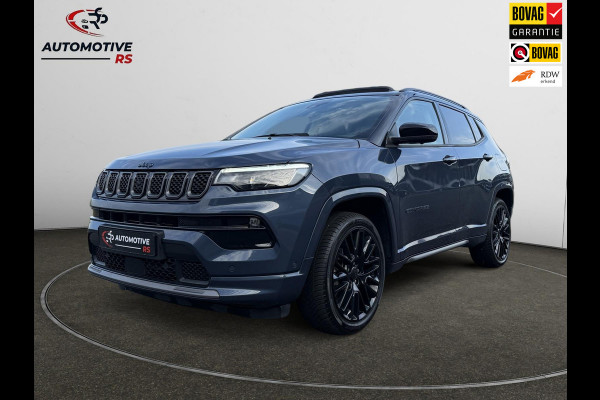 Jeep Compass 4xe 240pk Plug-in Hybrid S Pano 360° Camera stoel & stuurverw. Keyless ACC Navi Lane Assist Leder Climate LED