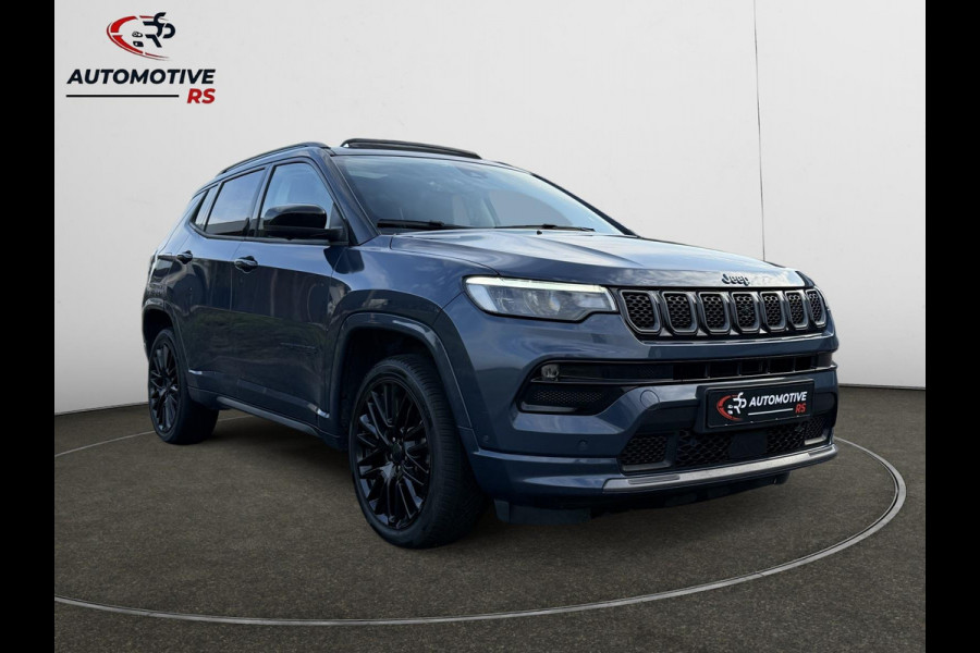 Jeep Compass 4xe 240pk Plug-in Hybrid S Pano 360° Camera stoel & stuurverw. Keyless ACC Navi Lane Assist Leder Climate LED