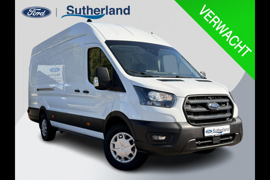 Ford Transit 350 2.0 TDCI L4H3 Trend RWD | 130pk | Navigatiesysteem SYNC4 | Stoelverwarming  | Elektrisch inklapbare buitenspiegels | Elektrisch verstelbare bestuurdersstoel | Passagiersairbag | Allweather banden | Laadruimte beschermingspakket | 150 watt/230V aansluitpunt tussen voorstoelen | Handmatige regeneratie roetfilter | Reservewiel | Centrale dubbele vergrendeling | LED Downlighter