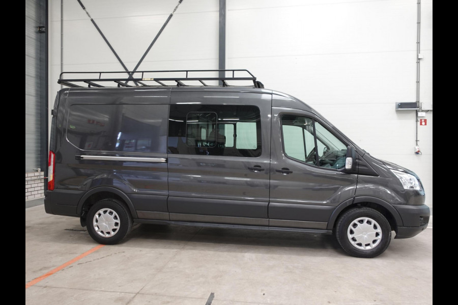 Ford Transit 130pk L3H2 Dubbele Cabine 6-Zits Airco Cruise control Trekhaak Imperiaal Euro6