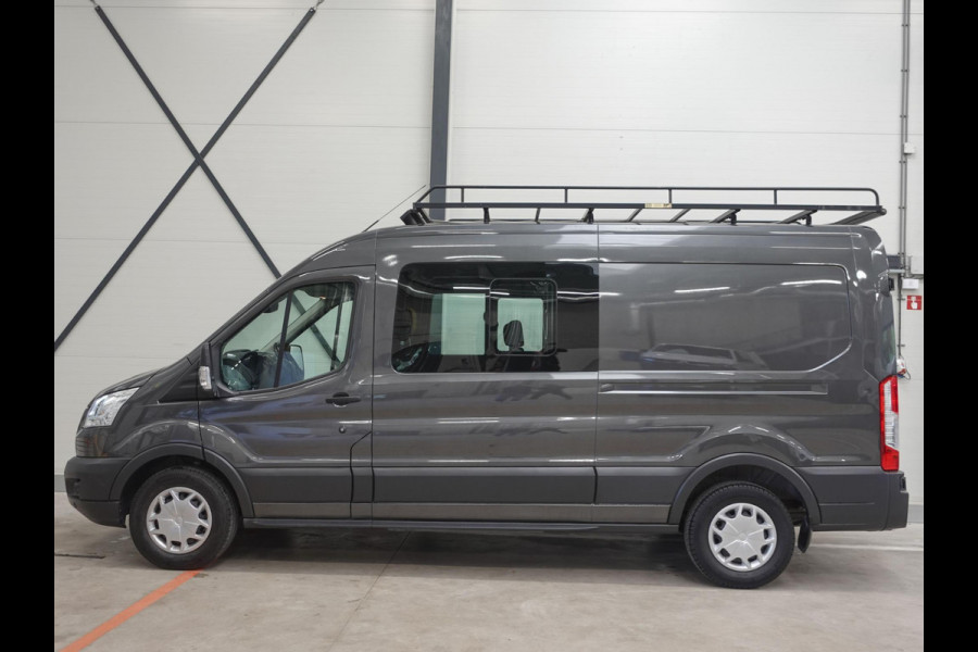 Ford Transit 130pk L3H2 Dubbele Cabine 6-Zits Airco Cruise control Trekhaak Imperiaal Euro6