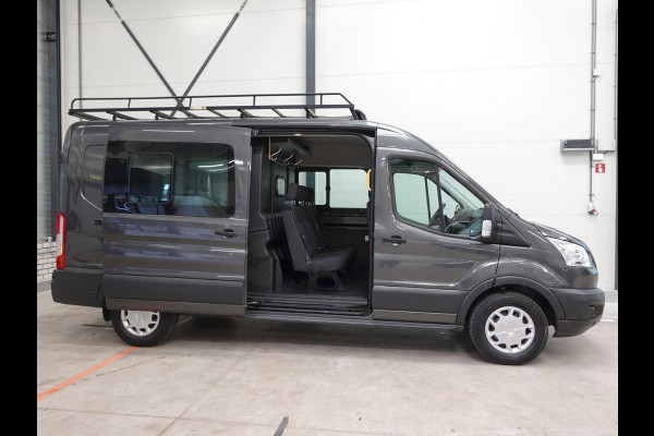 Ford Transit 130pk L3H2 Dubbele Cabine 6-Zits Airco Cruise control Trekhaak Imperiaal Euro6