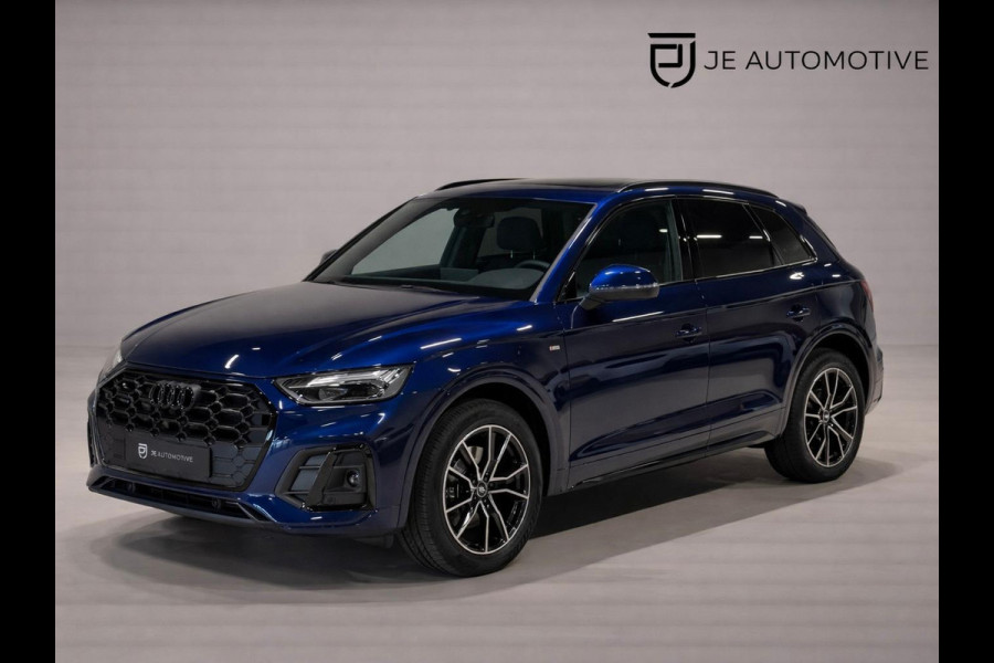 Audi Q5 50 TFSI e 265PK 3X S-Line Black Optik, Pano, Virtual Cockpit, Camera, Navi, Cruise, Clima, Multistuur, Dealer Onderhouden