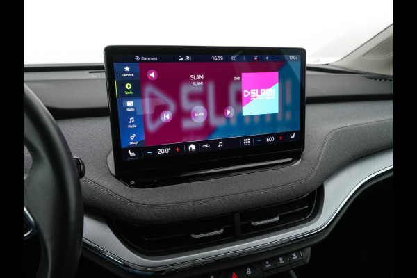 Škoda ENYAQ iV 80 [ 3-Fase ] {SOH-88% } (INCL-BTW) *LEATHER-FABRIC | FULL-LED | DIGI-COCKPIT | CAMERA | KEYLESS | NAVI-FULLMAP | AMBIENT-LIGHT | ECC | HEATED-COMFORTSEATS | DAB+ | PDC | CRUISE | CARPLAY | TOWBAR | 19"ALU*