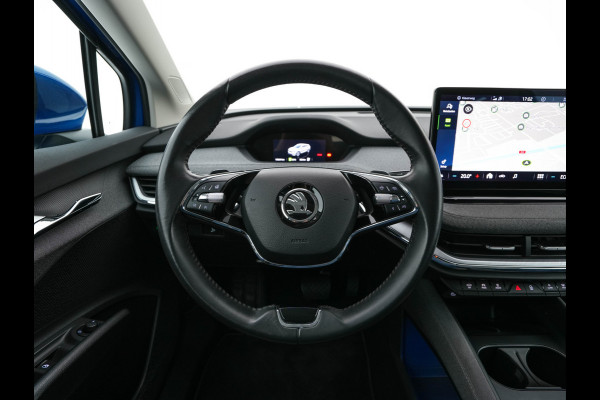 Škoda ENYAQ iV 80 [ 3-Fase ] {SOH-88% } (INCL-BTW) *LEATHER-FABRIC | FULL-LED | DIGI-COCKPIT | CAMERA | KEYLESS | NAVI-FULLMAP | AMBIENT-LIGHT | ECC | HEATED-COMFORTSEATS | DAB+ | PDC | CRUISE | CARPLAY | TOWBAR | 19"ALU*