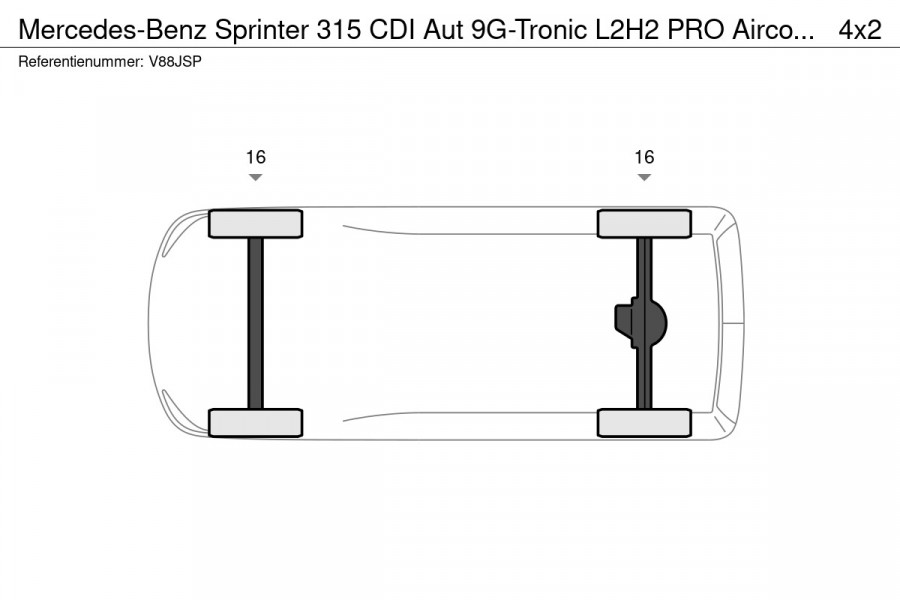 Mercedes-Benz Sprinter 315 CDI Aut 9G-Tronic L2H2 PRO Airco MBUX Navi Adaptive Cruise Control Leder PDC VA + Camera Trekhaak 3500kg Comfortstoel