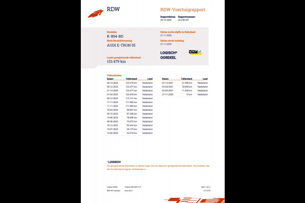 Audi e-tron 55 Quattro 95 kWh|92% SOH|GROTE ACCU|TREKHAAK|LEDER|CLIMA+CRUISE CTRL|MEMORY|NAVIGATIE|NL- AUTO|NAP|INCL. BTW|1e EIG.|