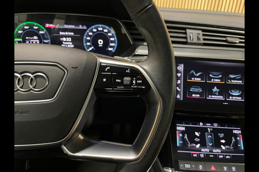 Audi e-tron 55 Quattro 95 kWh|92% SOH|GROTE ACCU|TREKHAAK|LEDER|CLIMA+CRUISE CTRL|MEMORY|NAVIGATIE|NL- AUTO|NAP|INCL. BTW|1e EIG.|