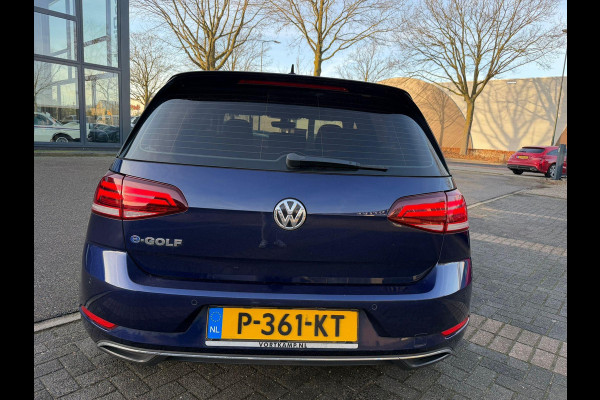 Volkswagen e-Golf e-Golf VERWACHT SOH 90% | ACHTERUITRIJ CAMERA | DIG. DASH| DODE HOEK| CARPLAY| STOELVERWARMING| LEUKE COMPLETE AUTO| RIJKLAAR INCL. 12 MND BOVAG GARANTIE