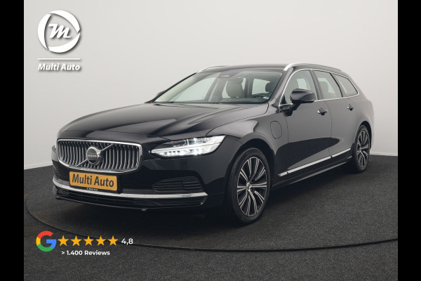 Volvo V90 T6 AWD Plus Bright Plug In Hybrid 350pk Dealer O.H. PHEV | Trekhaak Af Fabriek | Adaptive Cruise | Camera | Lederen Sportstoelen Memory & Verwarmd | Google Assistent | Apple Carplay | Keyless | Virtual | Blis | Navigatie | DAB |