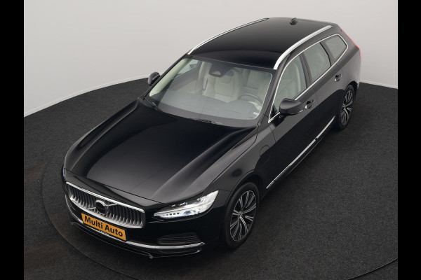 Volvo V90 T6 AWD Plus Bright Plug In Hybrid 350pk Dealer O.H. PHEV | Trekhaak Af Fabriek | Adaptive Cruise | Camera | Lederen Sportstoelen Memory & Verwarmd | Google Assistent | Apple Carplay | Keyless | Virtual | Blis | Navigatie | DAB |