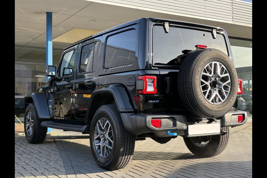 Jeep Wrangler Unlimited 4xe 380pk Sahara PHEV | Leder | Stoel- & Stuurverwarming | Navigatie | Afneembaar Dak |