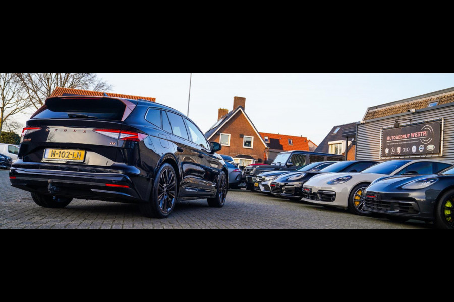 Škoda ENYAQ iV 80 Founders Edition Black SOH91% | Massage | Stuurwielverwarming | 360 Camera | Achterbank Verwarming