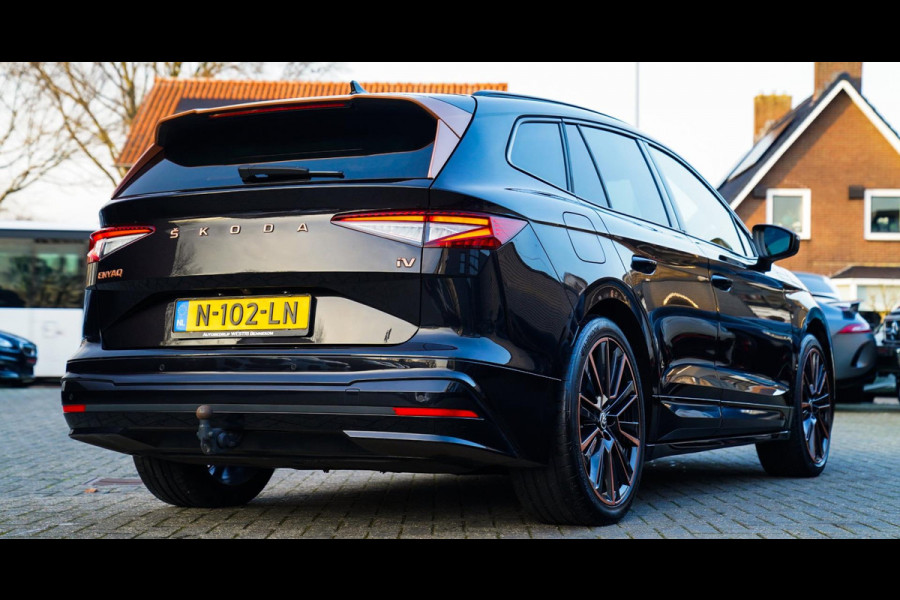 Škoda ENYAQ iV 80 Founders Edition Black SOH91% | Massage | Stuurwielverwarming | 360 Camera | Achterbank Verwarming
