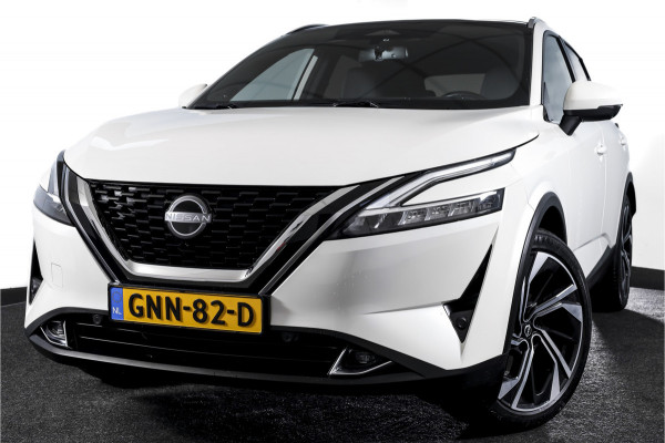 Nissan QASHQAI 1.3 MHEV Xtronic Tekna Plus - Automaat | Pano | Bose | Trekhaak | Dig. Cockpit | Adapt. Cruise | Winterpakket | Memory | 360 Camera | NAV + App. Connect | ECC | LM 20" |