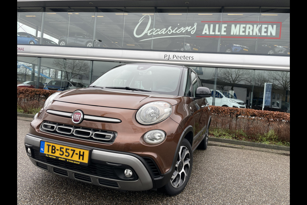 Fiat 500L 0.9 TwinAir Cross Àchteruitrijcamera - Airco - Cruise control - Parkeersensor achter - Navigatiesysteem full map - Bluetooth - Licht metalen velgen 16 inch - Mistlampen voor - Radio - Start/stop systeem - Stuu