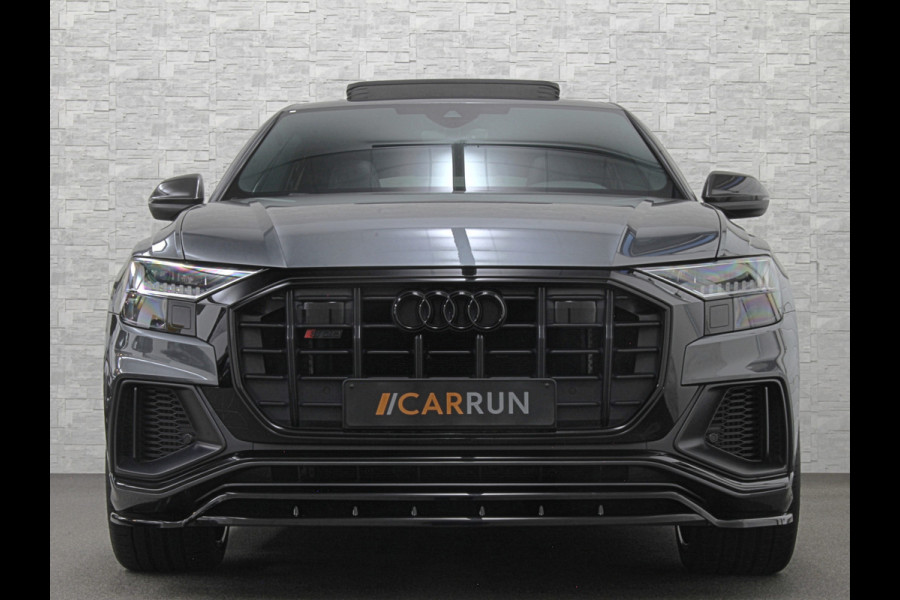 Audi Q8 SQ8 4.0 TFSI Quattro | RS-Stoelen | Panorama | Massage | Ventilatie | 23'' | B&O Sound | Trekhaak | Carbon | Luchtvering | Black-Optic | BTW-Auto | Memory | Leder | Matrix-LED | Carplay |
