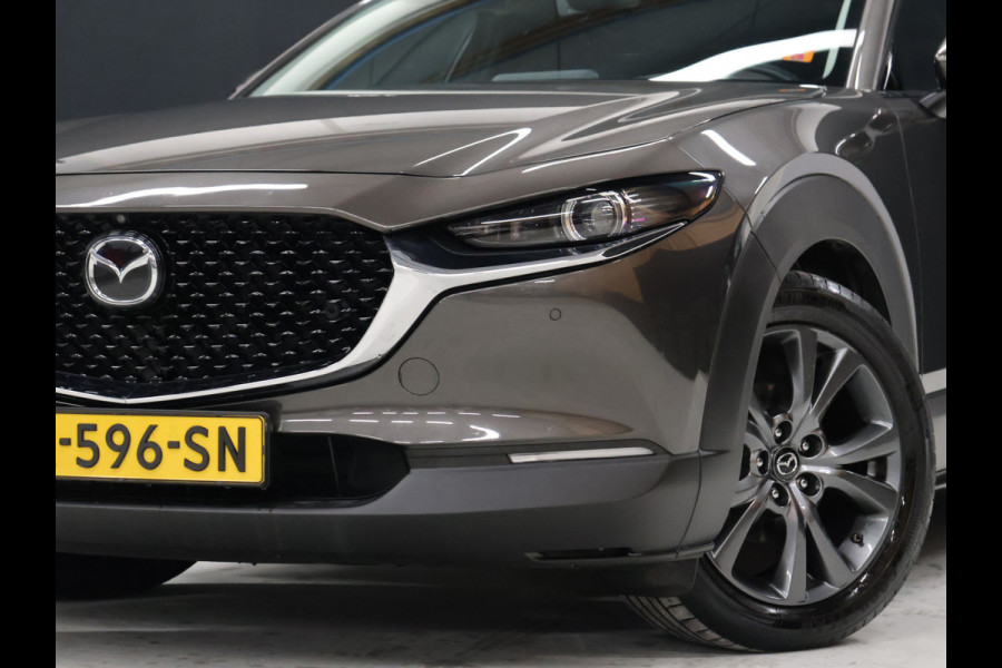 Mazda CX-30 2.0 e-SkyActiv-X M Hybrid Luxury [ADAPTIVE CRUISE, BLUETOOTH, CAMERA, ELEK STOELEN, VOL LEDER, STOEL EN STUURVERWARMING, BOSE AUDIO, ELEK.. ACHTERKLEP, HEAD UP, TREKHAAK,CLIMATE, NAV, NIEUWSTAAT]