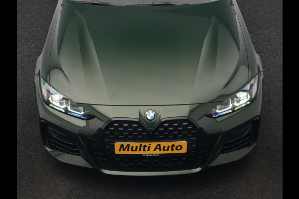 BMW 4 Serie Gran Coupé 430i M Sport 245pk Dealer O.H Sanremo Green | Panodak | Lederen Competition Stoelen Memory & Verwarmd | Adaptive Onderstel | 360 Camera | Harman & Kardon | 19" L.M | Carbon | Apple Carplay | Navigatie | Blis | Virtual | DAB |
