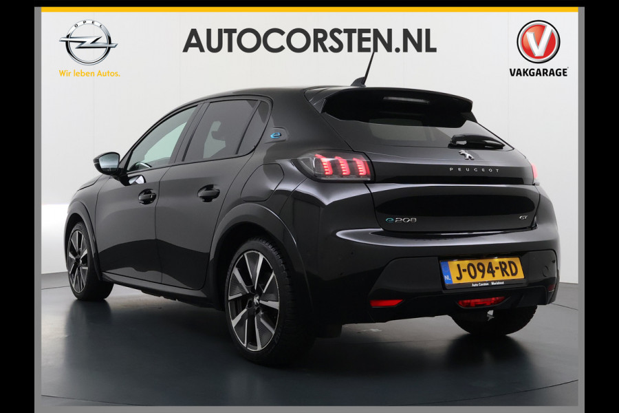 Peugeot e-208 EV GT-line 350 50kWh Pano-dak 360°Camera Leder/Alcantara Adaptive-Cruise Apple Carplay Android Auto Navi Ecc Pdc-a+v SOH 89% Stoelverwarming Led Lmv 17" Regen-Lichtsensor Privacy Glas Keyless DAB+ 1e Eigenaar Origineel Nederlandse Auto Dealeronderhouden Bomvol € 40.000 nieuw!