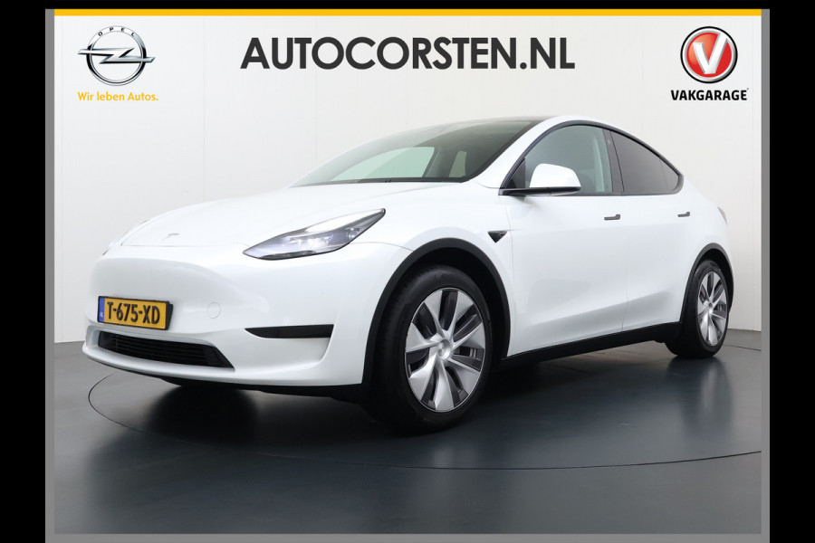 Tesla Model Y RWD Warmtepomp LFP-Accu Leer Lmv Camera's Pano-dak Adap.Cruise Navi Ecc Autopilot Stoel+Stuur+Achterbank Verwarming Elek.Achterklep Dodehoek detector Draadloze telefoonlader SOH 93% 1e Eigenaar Origineel Nederlandse Auto 1.600KG Trekgewicht