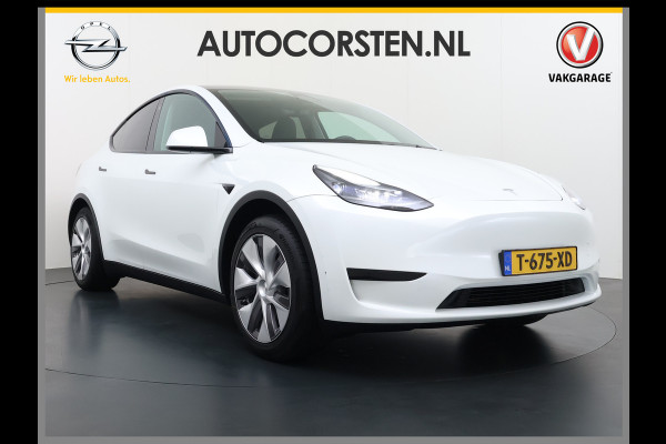 Tesla Model Y RWD Warmtepomp LFP-Accu Leer Lmv Camera's Pano-dak Adap.Cruise Navi Ecc Autopilot Stoel+Stuur+Achterbank Verwarming Elek.Achterklep Dodehoek detector Draadloze telefoonlader SOH 93% 1e Eigenaar Origineel Nederlandse Auto 1.600KG Trekgewicht