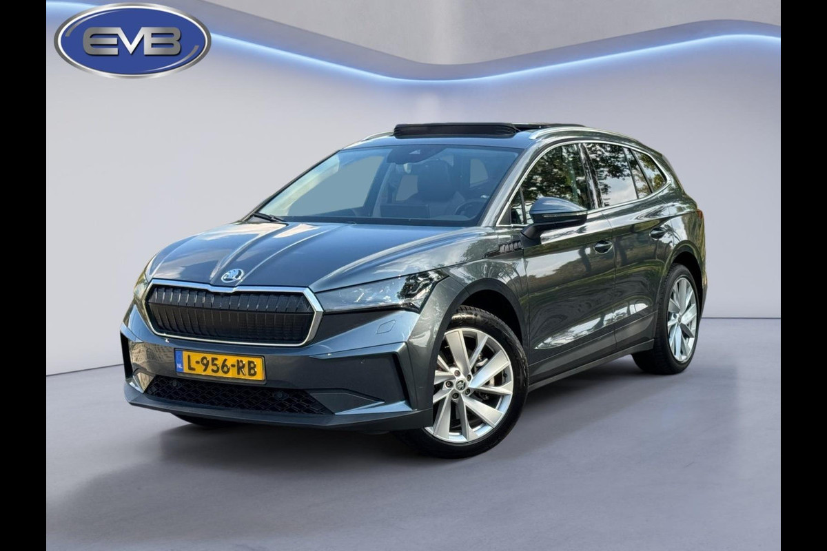 Škoda ENYAQ iV 80, panoramadak, achteruitrijcamera, stoel-stuurverwarming, 1/2 leder, vele opties,, eerste eigenaar