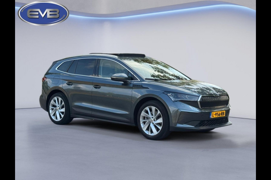 Škoda ENYAQ iV 80, panoramadak, achteruitrijcamera, stoel-stuurverwarming, 1/2 leder, vele opties,, eerste eigenaar