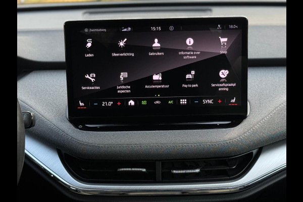 Škoda ENYAQ iV 80, panoramadak, achteruitrijcamera, stoel-stuurverwarming, 1/2 leder, vele opties,, eerste eigenaar