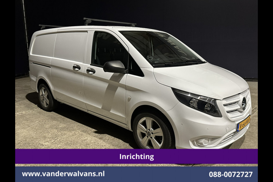 Mercedes-Benz Vito 114 CDI 136pk L2H1 Inrichting Euro6 Airco | Camera | LM velgen | Cruisecontrol | Trekhaak | Stoelverwarming Dakdragers, Parkeersensoren, Bijrijdersbank, Achterklep