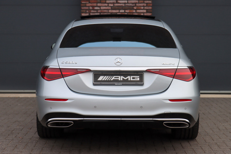 Mercedes-Benz S-Klasse 580 e 4MATIC Lang AMG Line | Airmatic | Achterasbesturing | Premium Entertainment Achter | HUD | Distronic+ | Burmester | Exclusief Nappa Leder | 3D-Display | Vlakkenverwarming | Zonweringspakket |