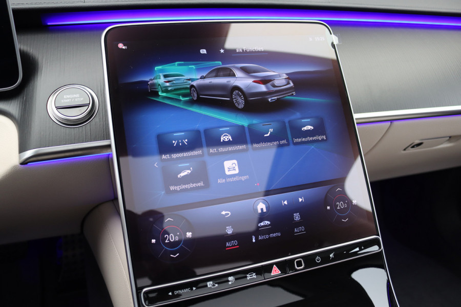 Mercedes-Benz S-Klasse 580 e 4MATIC Lang AMG Line | Airmatic | Achterasbesturing | Distronic+ | Chauffeurspakket | Zonweringpakket | Massage | Stoelventilatie | MBUX Tablet | Vlakkenverwarming | Soft-Close |