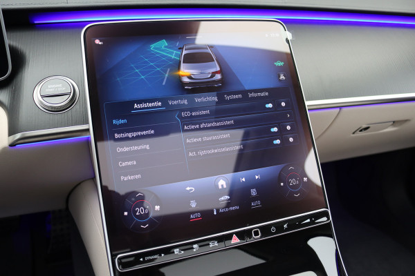 Mercedes-Benz S-Klasse 580 e 4MATIC Lang AMG Line | Airmatic | Achterasbesturing | Distronic+ | Chauffeurspakket | Zonweringpakket | Massage | Stoelventilatie | MBUX Tablet | Vlakkenverwarming | Soft-Close |