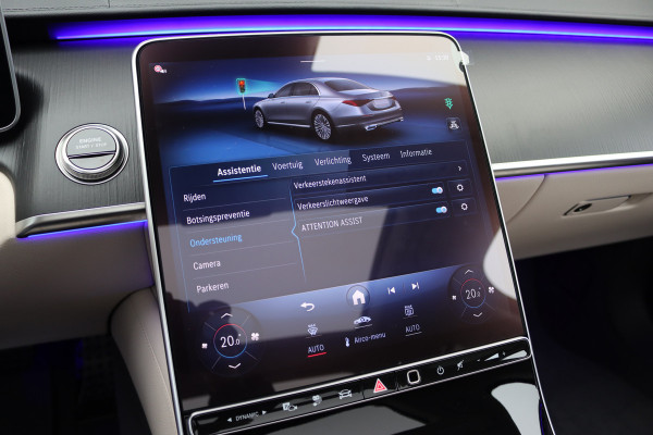 Mercedes-Benz S-Klasse 580 e 4MATIC Lang AMG Line | Airmatic | Achterasbesturing | Distronic+ | Chauffeurspakket | Zonweringpakket | Massage | Stoelventilatie | MBUX Tablet | Vlakkenverwarming | Soft-Close |