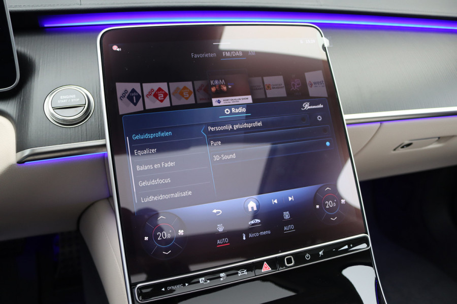 Mercedes-Benz S-Klasse 580 e 4MATIC Lang AMG Line | Airmatic | Achterasbesturing | Distronic+ | Chauffeurspakket | Zonweringpakket | Massage | Stoelventilatie | MBUX Tablet | Vlakkenverwarming | Soft-Close |