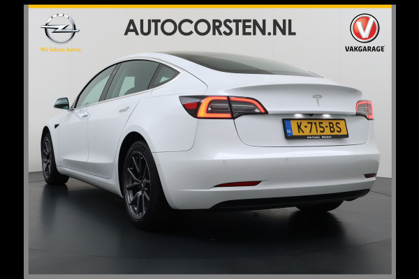 Tesla Model 3 RWD SR+ 60kWh 325PK 18"Lmv AutoPilot Leder PanoDak Adaptive-Cruise Lmv Camera's Elektr.-Stuur+Stoelen+Spiegels+Geheugen+Easy-Ent Navi LED Comfortstoelen ACC DAB Voorverwarmen interieur via App Keyless via Telefoonsleutel One-Pedal-Drive 1e Eigenaar Origineel Nederlandse auto tot 11kw laden thuis!