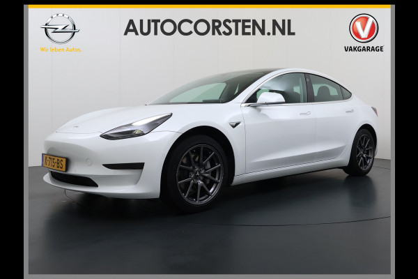 Tesla Model 3 RWD SR+ 60kWh 325PK 18"Lmv AutoPilot Leder PanoDak Adaptive-Cruise Lmv Camera's Elektr.-Stuur+Stoelen+Spiegels+Geheugen+Easy-Ent Navi LED Comfortstoelen ACC DAB Voorverwarmen interieur via App Keyless via Telefoonsleutel One-Pedal-Drive 1e Eigenaar Origineel Nederlandse auto tot 11kw laden thuis!