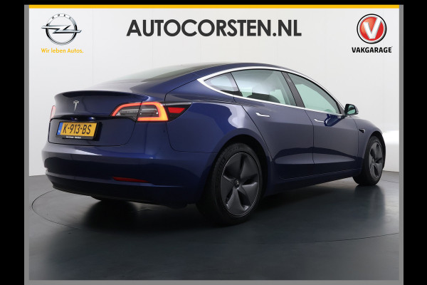 Tesla Model 3 SR Plus 325PK LFP Accu SOH 91% Lmv 18" AutoPilot Leder Pano-dak Adaptive-Cruise Camera's Elektr.-Stuur+Stoelen+Spiegels+Geheugen Navi LED ACC DAB Voorverwarmen interieur via App Keyless One-Pedal-Drive 1e Eigenaar Origineel Nederlandse Auto