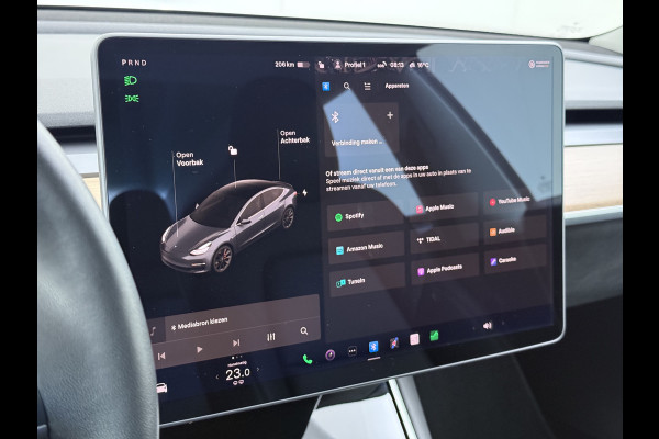 Tesla Model 3 Performance 513pk 0-100 3,4sec AWD Lmv 20" AutoPilot Rode Remklauwen Carbon Spoiler Panoramadak Adaptive Cruise Camera's Leer Pd Elektr.-A-Klep+Stuur+Verst.Stoel+Geheugen Easy Entry Stoel+Bank-Verwarmd Keyless WiFi  75kWh 4WD 1e Eigenaar Origineel Nederlandse Auto Nieuwprijs € 65.680 SOH 83%