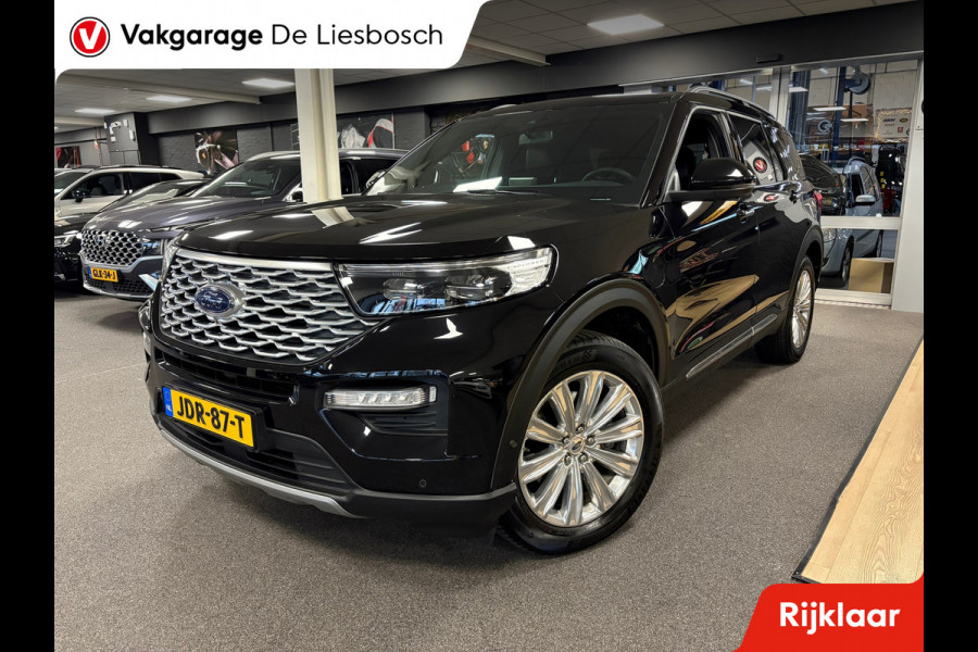 Ford Explorer 3.0 V6 EcoBoost PHEV Platinum 7 persoons / 360 camera / stoel verwarming + koeling / Panorama