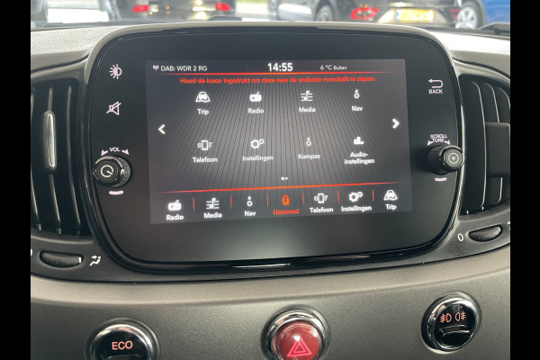 Fiat 500 0.9 TwinAir Turbo Sport Mat Groen Airco -  Cruise control - Bluetooth - Groot navigatiesysteem - Mistlampen voor - Licht metalen velgen 16 inch - Start/stop systeem - Stuur leder - Stuur multifunctioneel - Centrale deurvergrendeling met afstandsbediening