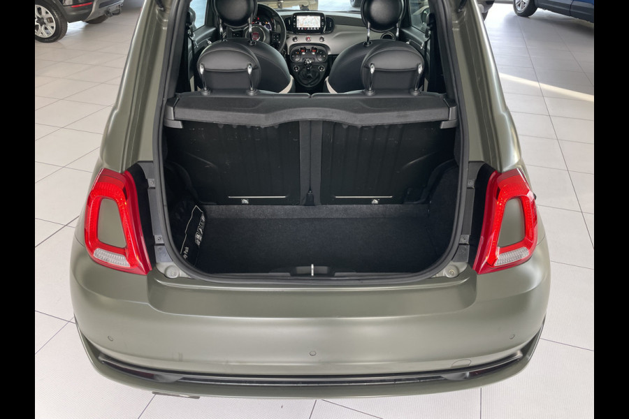 Fiat 500 0.9 TwinAir Turbo Sport Mat Groen Airco -  Cruise control - Bluetooth - Groot navigatiesysteem - Mistlampen voor - Licht metalen velgen 16 inch - Start/stop systeem - Stuur leder - Stuur multifunctioneel - Centrale deurvergrendeling met afstandsbediening