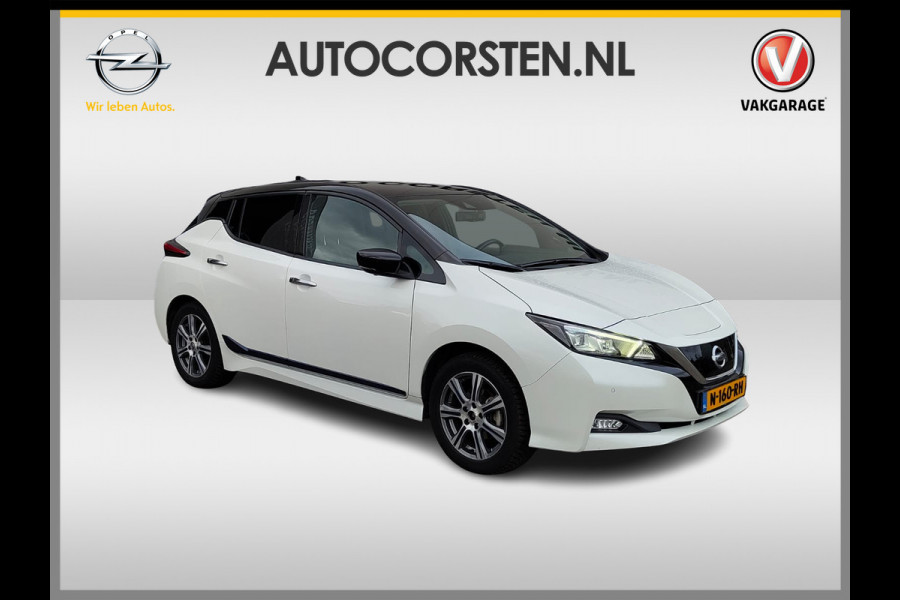 Nissan Leaf e+ 218pk 62kWh Soh 90% Leer Grootste ACCU Warmtepomp Trekhaak Business Executive Ecc Bose®-Hifi Apple Carplay Android Auto Adap. 360°Camera Stoel+Stuurverwarming Led Two-Tone lak 1e Eigenaar Origineel Nederlandse Auto