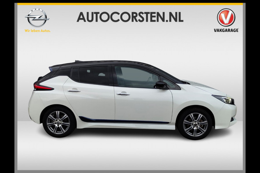 Nissan Leaf e+ 218pk 62kWh Soh 90% Leer Grootste ACCU Warmtepomp Trekhaak Business Executive Ecc Bose®-Hifi Apple Carplay Android Auto Adap. 360°Camera Stoel+Stuurverwarming Led Two-Tone lak 1e Eigenaar Origineel Nederlandse Auto