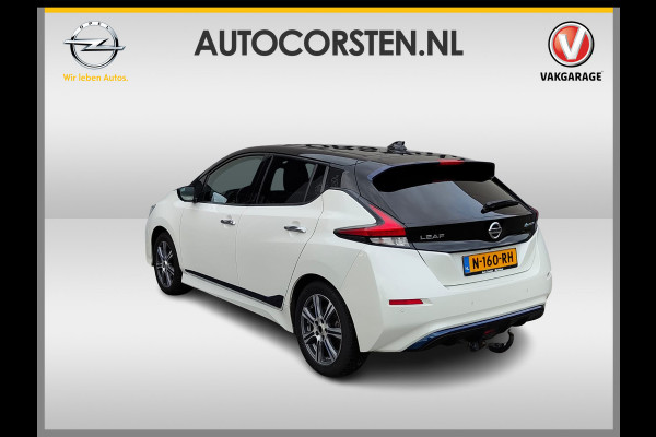 Nissan Leaf e+ 218pk 62kWh Soh 90% Leer Grootste ACCU Warmtepomp Trekhaak Business Executive Ecc Bose®-Hifi Apple Carplay Android Auto Adap. 360°Camera Stoel+Stuurverwarming Led Two-Tone lak 1e Eigenaar Origineel Nederlandse Auto