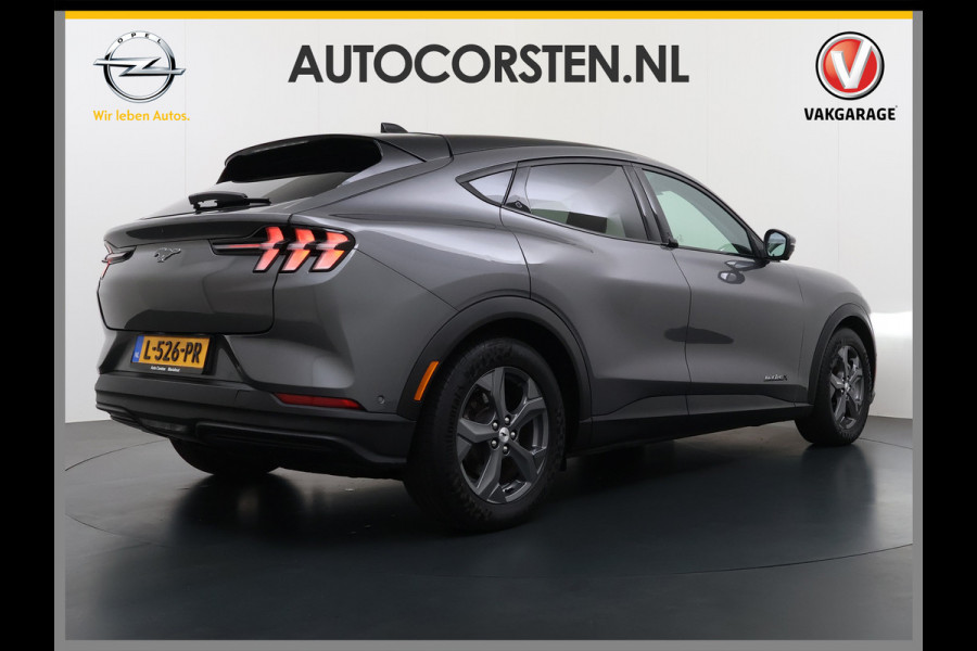 Ford Mustang Mach-E Extended RWD 98 kWh SOH 94% 294pk Pano-Dak Leer+8-weg-Elektr+Verwarmd+Geheugen 360-Camera Bang&Olufsen-HiFi Elektr.Achter Keyless Smartphone-key Dual-Ecc Ford-pass-Connect/Entry Speed-Assist Active-Breaking Blind-Spot-warning Driver-Alerd AB+  LMv LED-Lamp-v+a € 59.000 nieuw Orig.Nederlandse Auto 1e Eigenaar WLTP 610km