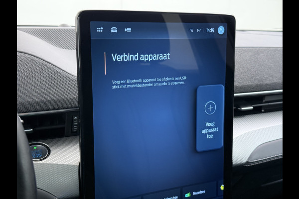 Ford Mustang Mach-E Extended RWD 98 kWh SOH 94% 294pk Pano-Dak Leer+8-weg-Elektr+Verwarmd+Geheugen 360-Camera Bang&Olufsen-HiFi Elektr.Achter Keyless Smartphone-key Dual-Ecc Ford-pass-Connect/Entry Speed-Assist Active-Breaking Blind-Spot-warning Driver-Alerd AB+  LMv LED-Lamp-v+a € 59.000 nieuw Orig.Nederlandse Auto 1e Eigenaar WLTP 610km