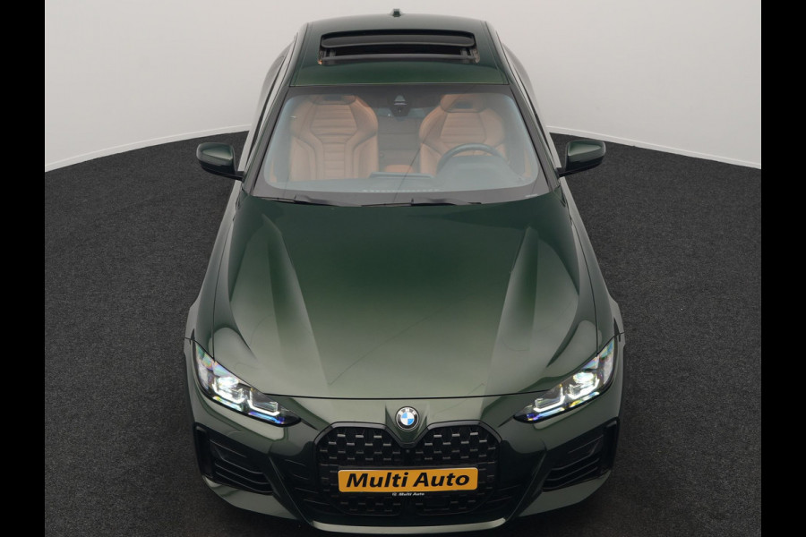 BMW 4 Serie Gran Coupé 430i M Sport 245pk Dealer O.H Sanremo Green | Panodak | Lederen Competition Stoelen Memory & Verwarmd | Adaptive Onderstel | 360 Camera | Harman & Kardon | 19" L.M | Carbon | Apple Carplay | Navigatie | Blis | Virtual | DAB |